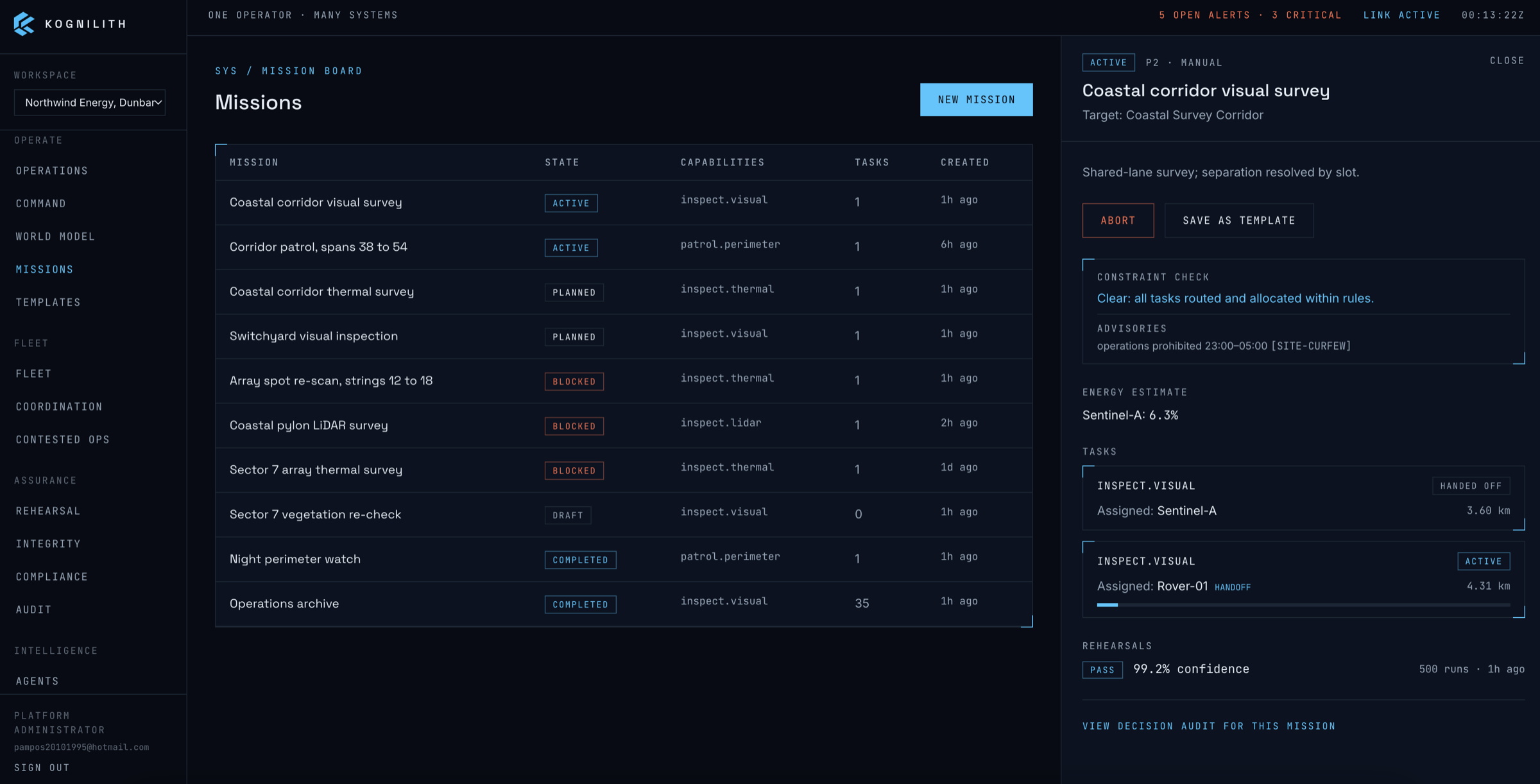 Cross-asset handoff